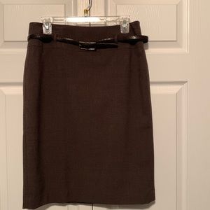 Apt 9 brown pencil skirt with belt. Dressy.